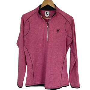 FootJoy Quarter Zip Pullover Womens Size M Heathered Pink Golf‎ Outdoors